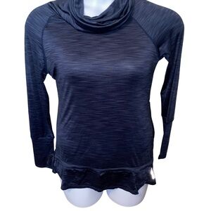 Reebok Women’s Cowl Neck Pullover Long‎ Sleeve Shirt Small NWT Reflective Logo